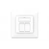 DIGITUS CAT6A Class EA tīkla ligzda, ekranēta, 2x RJ45, LSA, tīri balta, iegremdējamā montāža, 8 virzieni