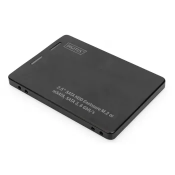 DIGITUS HDD korpuss 2,5 collu SATA - M.2 vai mSATA SATA 3 6 Gbit/s, rakstīšanas ātrums līdz 520 MB/s