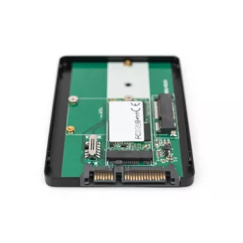 DIGITUS HDD korpuss 2,5 collu SATA - M.2 vai mSATA SATA 3 6 Gbit/s, rakstīšanas ātrums līdz 520 MB/s