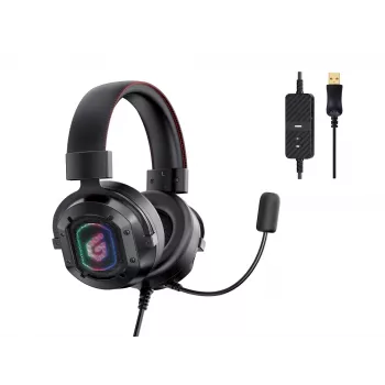 Conceptronic ATHAN 7.1 kanālu virtuālā apkārtējā skaņa spēļu USB austiņas