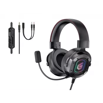 Conceptronic ATHAN Stereo Sound Gaming Headset, vadu, 20 - 20000 Hz, spēlēm, 477 g, melns