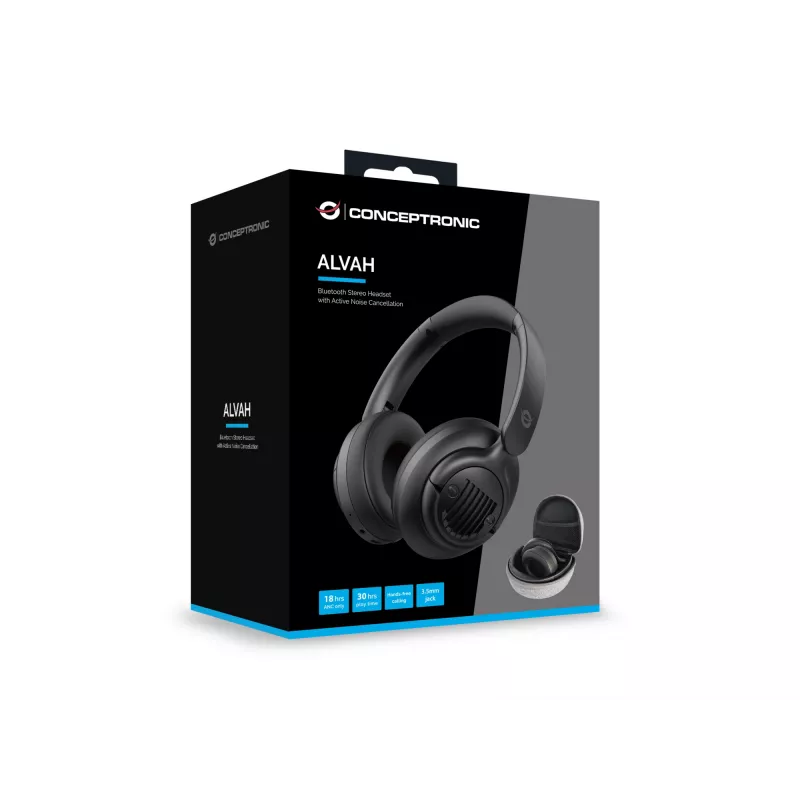 Conceptronic Bluetooth Stereo Austiņas ar Aktīvo Trokšņu Slāpēšanu