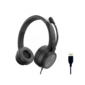 Conceptronic POLONA05B Stereo USB austiņas ar trokšņu slāpējošu mikrofonu