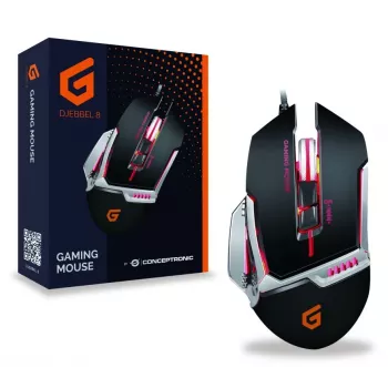 Conceptronic DJEBBEL 8, Gaming USB pele, 8 Programmējamas pogas, 4000 DPI