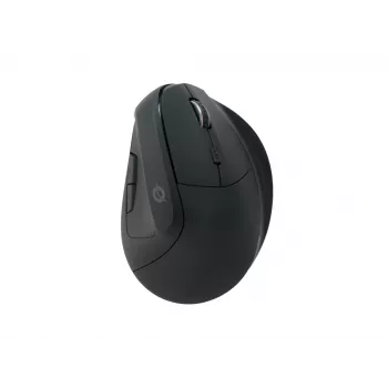 Conceptronic LORCAN ERGO 6-pogu ergonomiska Bluetooth pele, labā roka, vertikāls dizains, optiska, Bluetooth, 1600 DPI, melna