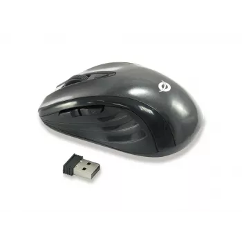 Conceptronic CLLM5BTRVWL Bezvadu ceļojumu pele, 6 pogas, optiskā, RF, 1600 DPI, melna