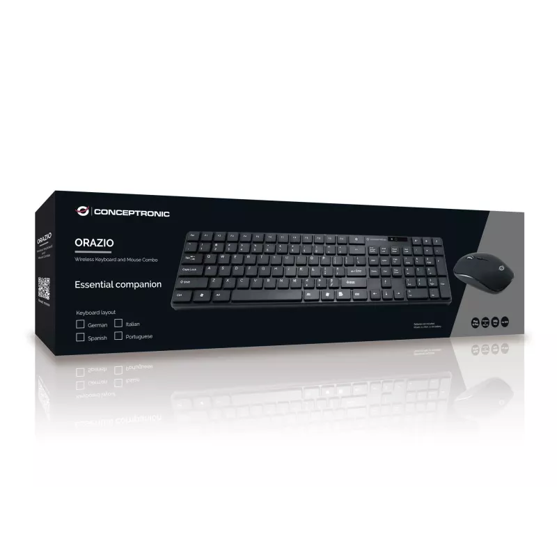 Conceptronic ORAZIO01DE bezvadu tastatūra un pele QWERTZ melna