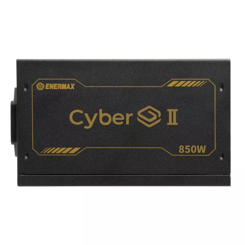 Enermax CyberG II ERV850G-AHG-NAC datora barošanas bloks, 850 W, 80 Plus Gold, nemodulārs, ATX, 12 kontaktu lieljaudas GPU savienotājs, melns