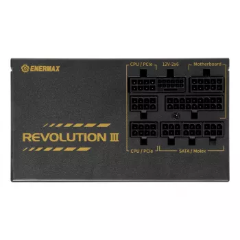 ENERMAX Revolution III 750W 80 Plus Gold pilnībā modulārs ATX 3.1 barošanas bloks