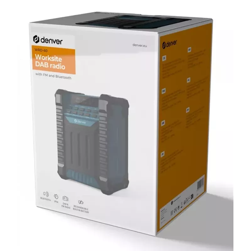 DENVER ELECTRONICS WRD-60 darba vietas DAB+ radio ar Bluetooth un prožektoru