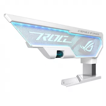 Grafikas kartes turētājs ASUS ROG Herculx Universal White — 0.5 m, atbalsta 1 GPU, daudzkrāsu apgaismojums