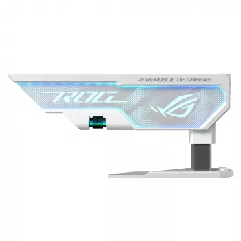 Grafikas kartes turētājs ASUS ROG Herculx Universal White — 0.5 m, atbalsta 1 GPU, daudzkrāsu apgaismojums