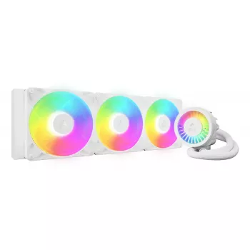 Arctic Liquid Freezer III Pro 420 A-RGB (Balts) — Visu vienā CPU šķidruma dzesētājs ar 140 mm ventilatoriem, daudzkontaktu LGA1700/AM4/AM5