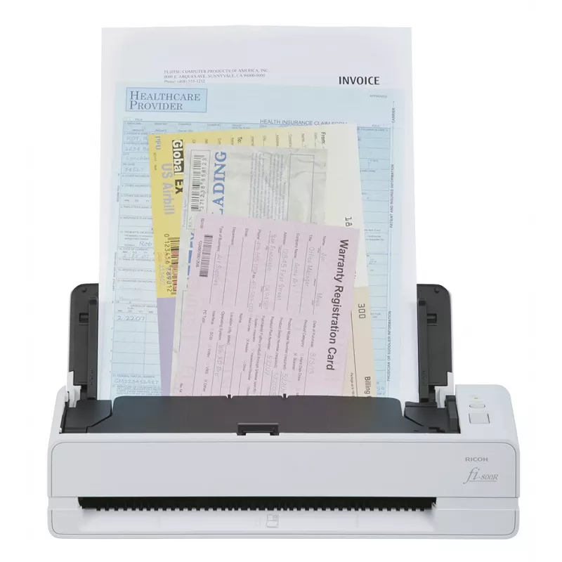 Ricoh fi-800R skeneris ar ADF un manuālo padevi 600 x 600 DPI A4 Melns, Balts