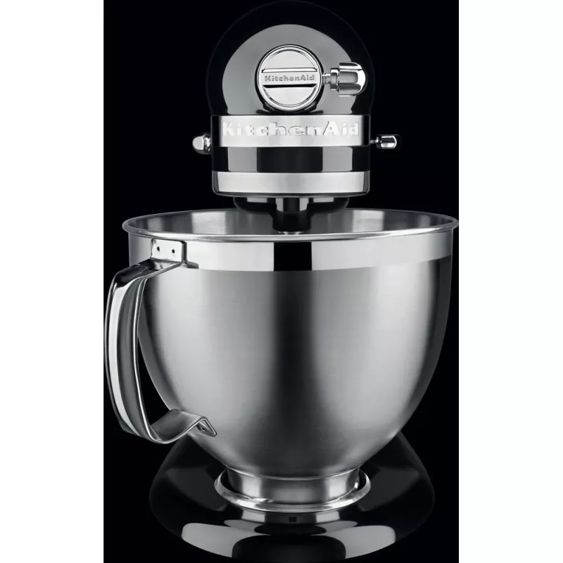 KitchenAid virtuves kombains Artisan 5KSM185PS — 4,8 L nerūsējošā tērauda bļoda, 300 W, 10 ātrumi, melns