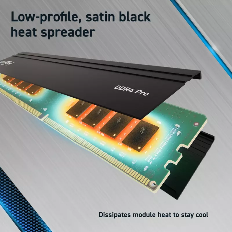 Crucial Pro 32GB DDR4-3200 CL22 UDIMM atmiņa (CP32G4DFRA32A)