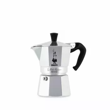 Moka kafijas automāts BIALETTI Moka Express 0.2 L alumīnijs melns — 3 tases (200 ml), nav piemērots indukcijai