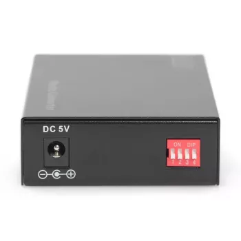 DIGITUS Media Converter, Multimode 10/100/1000Base-T uz 1000Base-SX, ar barošanas bloku, SC savienotājs, līdz 0,5 km