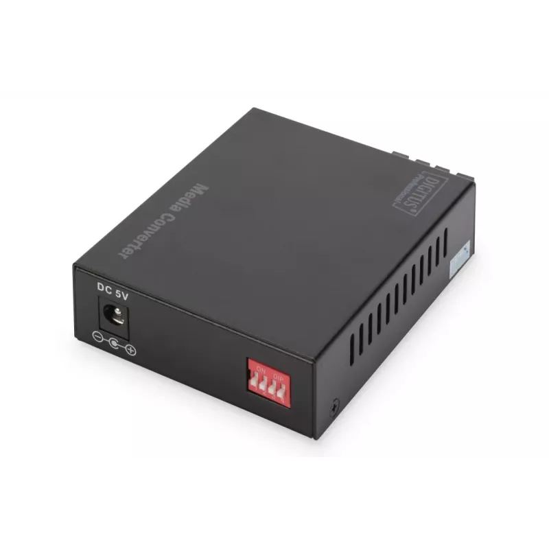 DIGITUS DN-82120-1 Gigabit datu nesēju pārveidotājs, daudzmodu, 10/100/1000Base-T uz 1000Base-SX, RJ45 / SC, 850 nm, līdz 0,5 km