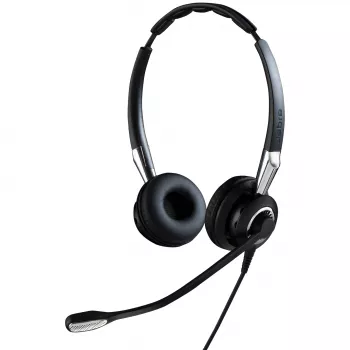 Jabra BIZ 2400 II Duo, vadu austiņas, birojam/zvanu centram, 77 g, melna, sudraba
