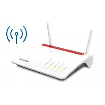 Box FRITZ 6890 LTE maršrutētājs, Gigabit Ethernet, divjoslu (2.4 GHz / 5 GHz), 4G, melns, sarkans, balts