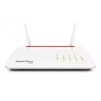 Box FRITZ 6890 LTE maršrutētājs, Gigabit Ethernet, divjoslu (2.4 GHz / 5 GHz), 4G, melns, sarkans, balts