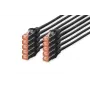 DIGITUS savienotājkabelis CAT6 S/FTP 0,25m melns 10pk