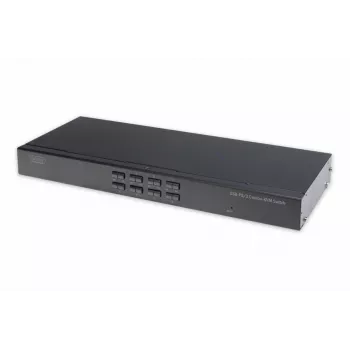DIGITUS USB-PS/2 Combo-KVM Slēdzis 8 portu ar IP moduļa slotu