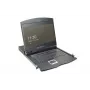 DIGITUS Modularizēta 48,3 cm (19 collu) TFT konsole ar 8 portu KVM, RAL 9005 melna - Qwertzu vācu tastatūra