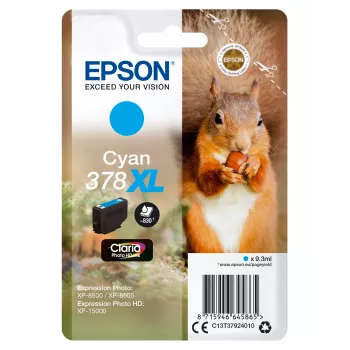 Epson Squirrel Singlepack Cyan 378XL Claria Photo HD Tinte