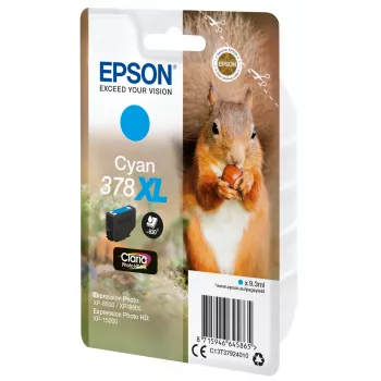 Epson Squirrel Singlepack Cyan 378XL Claria Photo HD Tinte