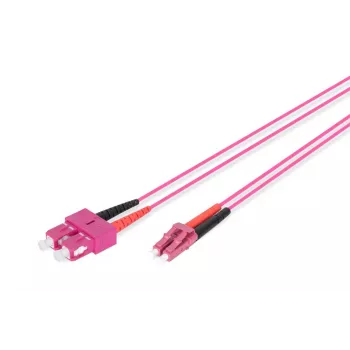 DIGITUS Fiber Optic Patch Cord LC-SC Duplex OM4 50/125µ 1m