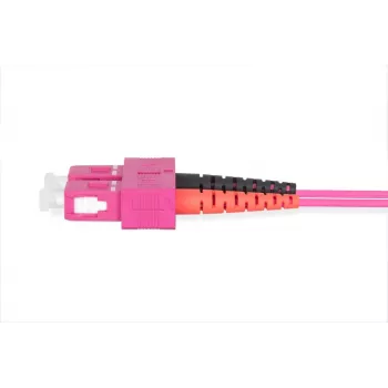 DIGITUS Fiber Optic Patch Cord LC-SC Duplex OM4 50/125µ 1m