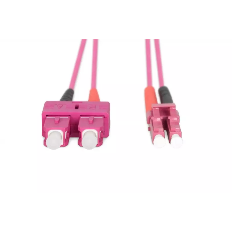 DIGITUS Fiber Optic Patch Cord LC-SC Duplex OM4 50/125µ 1m