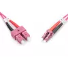 DIGITUS optiskās šķiedras savienotājkabelis, LC uz SC, daudzmodu OM4 - 50/125 µ, duplekss, krāsa RAL4003, garums 2 m