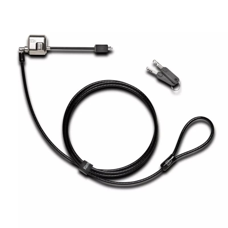 Kensington MiniSaver Mobile Keyed Lock, 1.8 m, atslēgas bloķētājs, plakanā atslēga, oglekļa tērauds, melns
