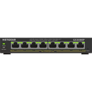 NETGEAR GS308EP 8 portu Gigabit Ethernet PoE+ pārvaldāms slēdzis (L2/L3)