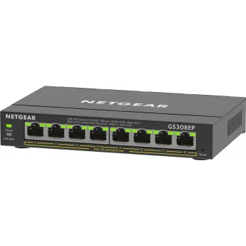 NETGEAR GS308EP 8 portu Gigabit Ethernet PoE+ pārvaldāms slēdzis (L2/L3)