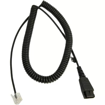 Kabelis Jabra LINK Siemens Openstage savienotājs QD uz RJ-45, 0,5 m (savīts 2 m), Melns