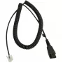 Kabelis Jabra LINK Siemens Openstage savienotājs QD uz RJ-45, 0,5 m (savīts 2 m), Melns