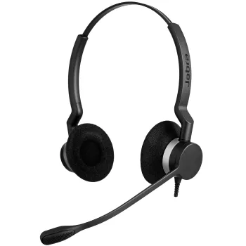 Jabra BIZ 2300 Duo USB UC vadu austiņas birojam un zvanu centram, melna