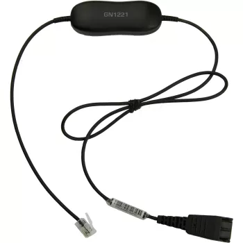 Jabra GN1221 Skaņas ierobežotāja kabelis QD uz RJ9, melns