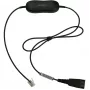 Jabra GN1221 Skaņas ierobežotāja kabelis QD uz RJ9, melns