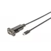 DIGITUS USB Type-C 2.0 uz seriālo pārveidotājs, DSUB 9M 1m kabelis