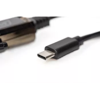 DIGITUS USB Type-C 2.0 uz seriālo pārveidotājs, DSUB 9M 1m kabelis