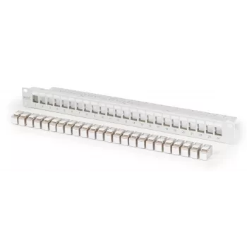 DIGITUS Modular Patch Panel - ekranēts ar 24x DN-93615 24-portu 1U statīva montāža pelēks RAL 7035