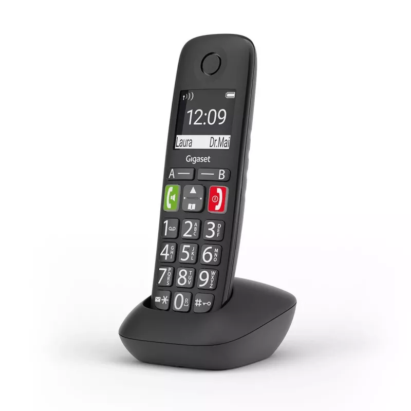 Gigaset E290HX DECT bezvadu telefons - Melns