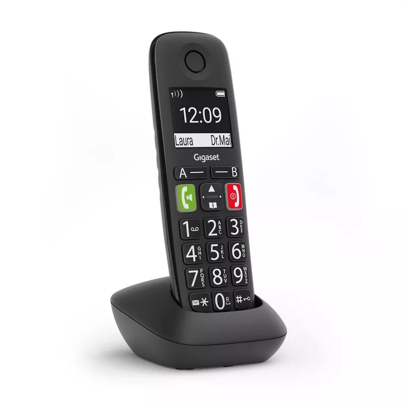 Gigaset E290HX DECT bezvadu telefons - Melns