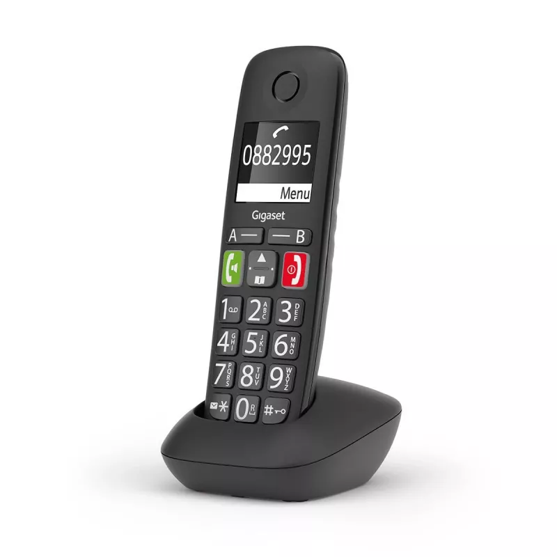Gigaset E290HX DECT bezvadu telefons - Melns