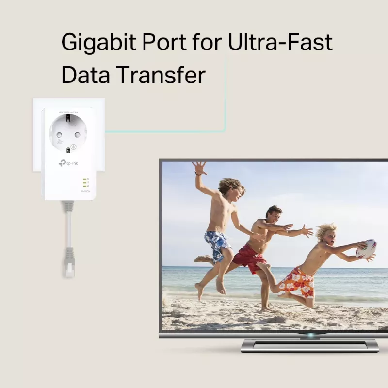 TP-Link AV1000 Gigabit Caurlaides Powerline Starter komplekts